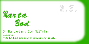 marta bod business card